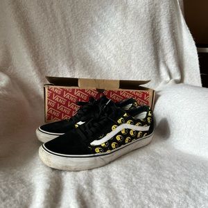 Old skool vans, size 10.5, black, yellow and white